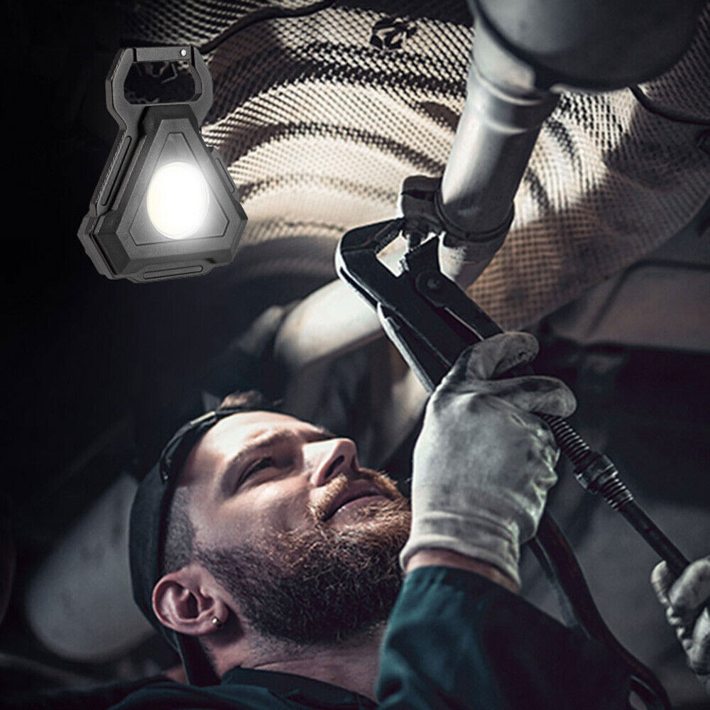 Rechargeable USB LED Flashlight COB Lamp Mini Torch Pocket Keychain Work Light - Picture 9 of 12