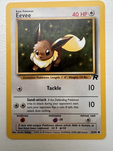 Eevee 55/82 Team Rocket WOTC Pokemon Trading Card TCG
