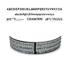 No.1120-8C Univers Bold Type Shuttle for Varityper Typewriter Hammond Vtg thumbnail