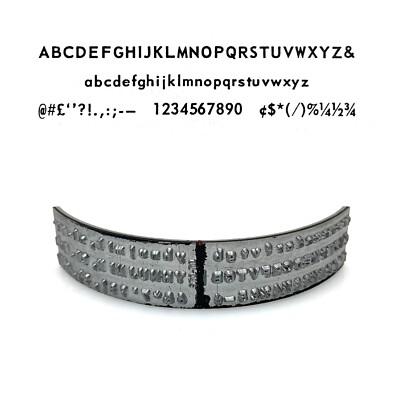 No.1120-8C Univers Bold Type Shuttle for Varityper Typewriter Hammond Vtg
