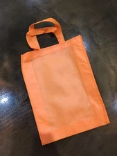 6 Pack Of 15x12 Orange Reusable Shopping Bag