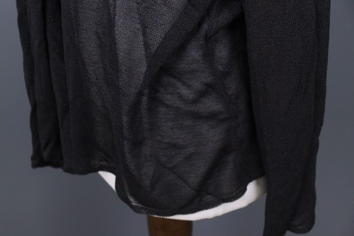Sarah Pacini Gray Mesh Lagenlook Wrape Cape Cardigan Sweater One Size - Picture 10 of 16