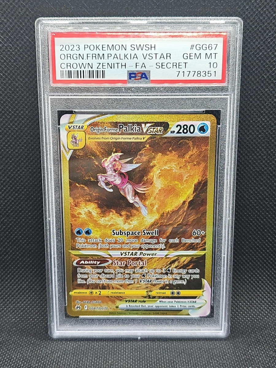 Pokemon - Origin Forme Palkia VSTAR GG67/GG70 - Crown Zenith - Galarian Gallery - Secret Rare - Gold Card