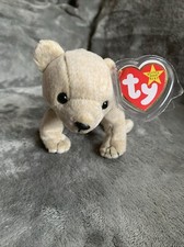TY Beanie Baby - ALMOND the Beige Bear 7 inch - MWMT's Stuffed Animal Toy