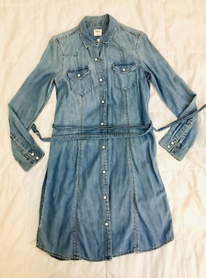 NWT Gap 1969 Denim Dress, Light Indigo SIZE XS #180537 Extra Small