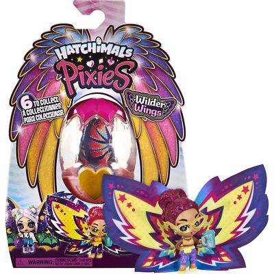 Hatchimals Wilder Wings Pixies Sammelfigur mit Stoff-Flügeln und 2 Zubehörteilen
