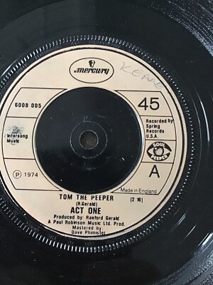 Act One - Tom The Peeper / Goodbye Love ( We re Through) - Ex