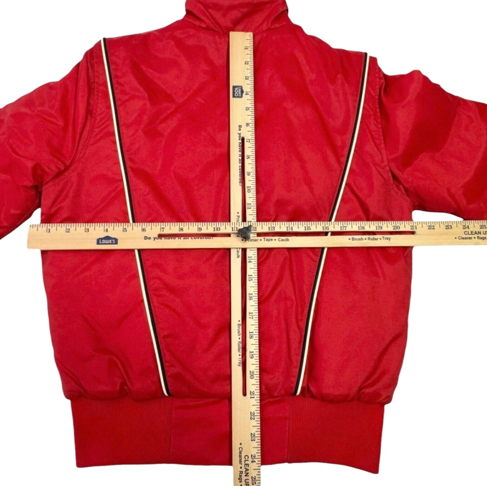 Vintage Polaris Jacket Snowmobile Coat USA Made Women's Size Medium Red Full Zip - Image 3 of 4