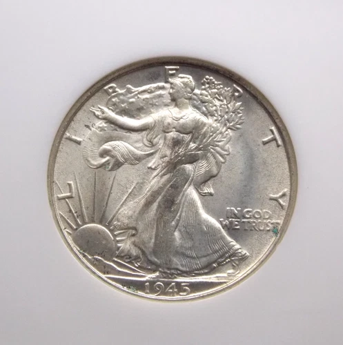 1945 "S" Walking Liberty Half Dollar 50c NGC MS64 #014 BU Old FATTY ECC&C, Inc.