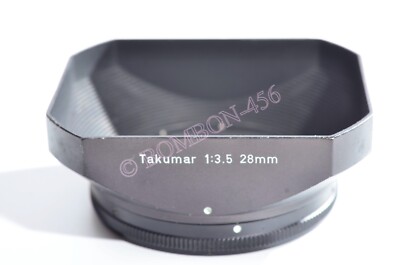 ASAHI OPTICAL PENTAX METAL RECTANGULAR HOOD FOR TAKUMAR 1:3.5 28MM