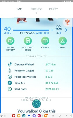 Pokemon account go level 40