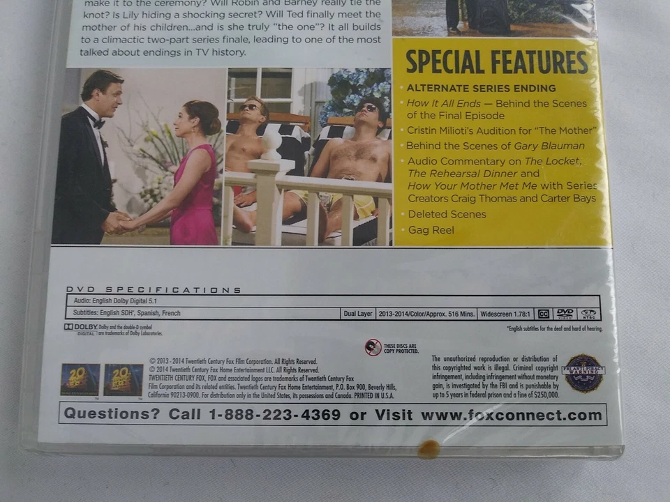How I Met Your Mother (Complete 9th Season DVD 3-Disc, 2014 W/Screen) NEW F-Ship - Image 4 of 4