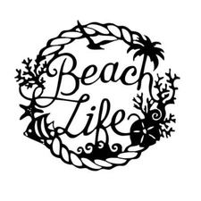 Vinyl Decal for Window - Beach Life