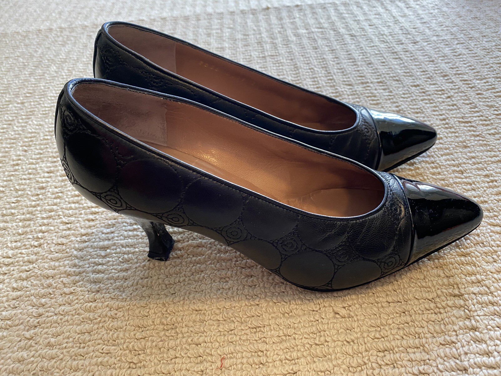 Sergio Rossi Black Python Leather Pump Size Italy… - image 2