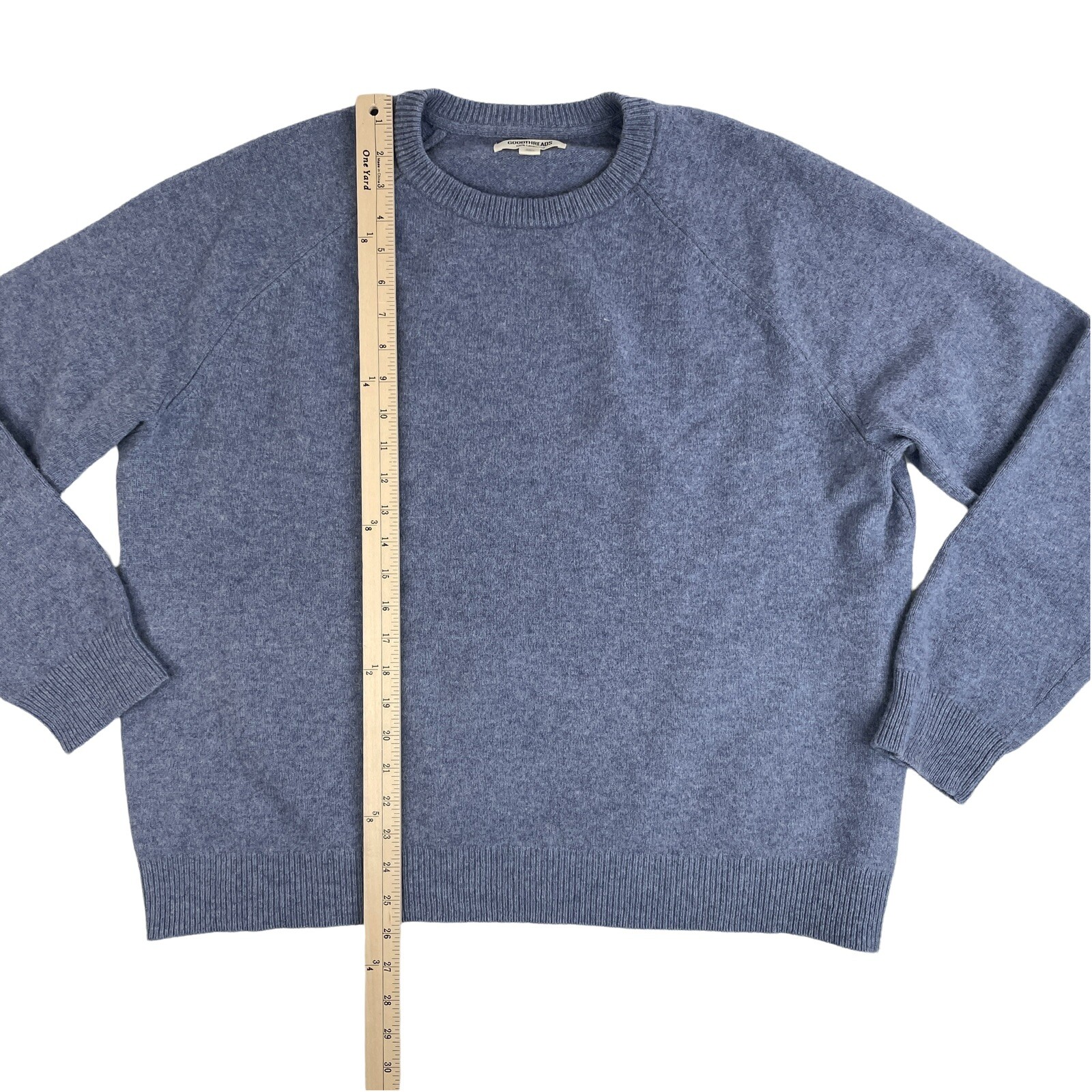 Goodthreads Blue 100% Lambswool Pullover Crew Nec… - image 9