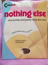 Vintage Sears Cling-alon Real Panties And Pantyhose All In One Size Adverage NOS
