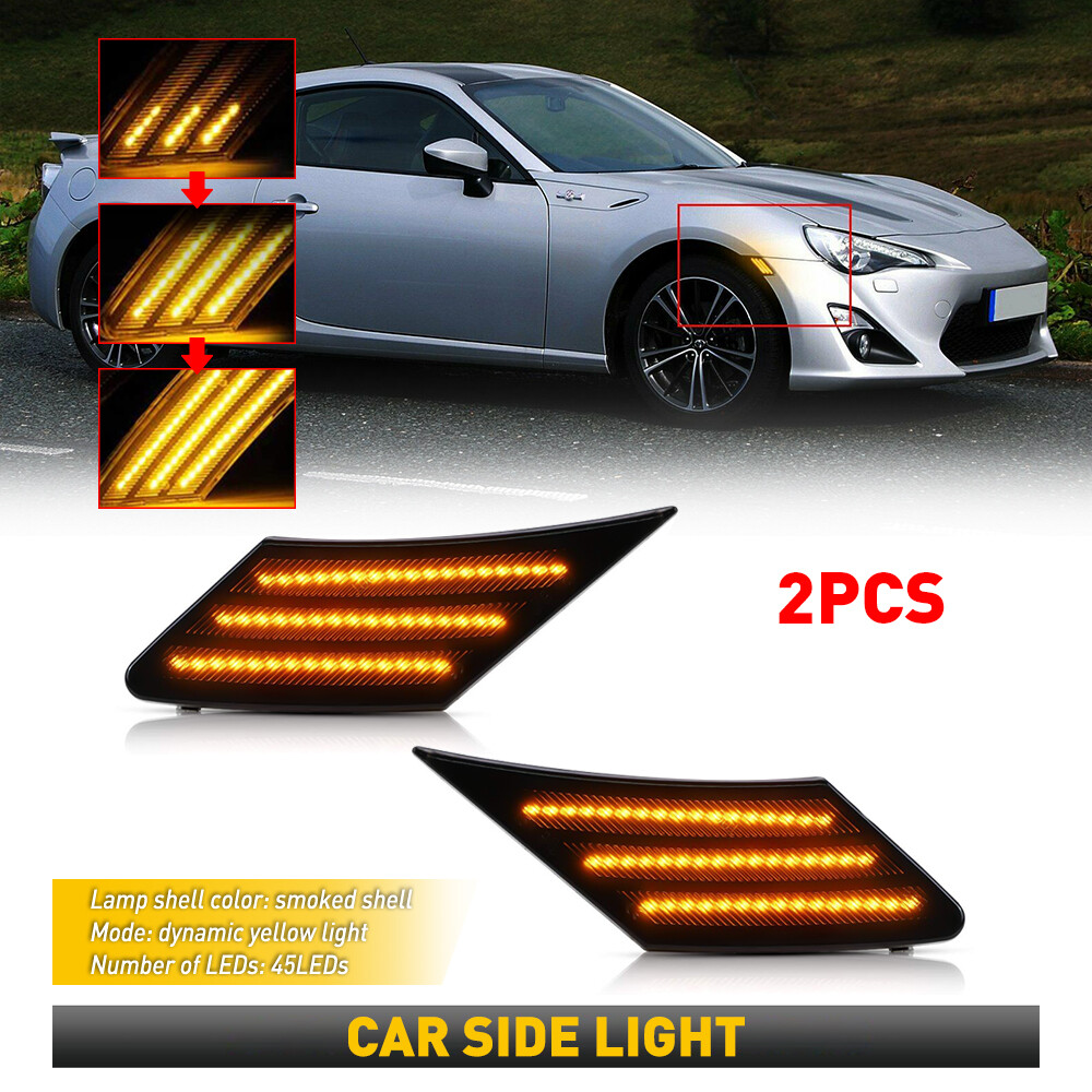 2PCS Sequential LED Fender Side Marker Blinker Light for 13-20 FRS