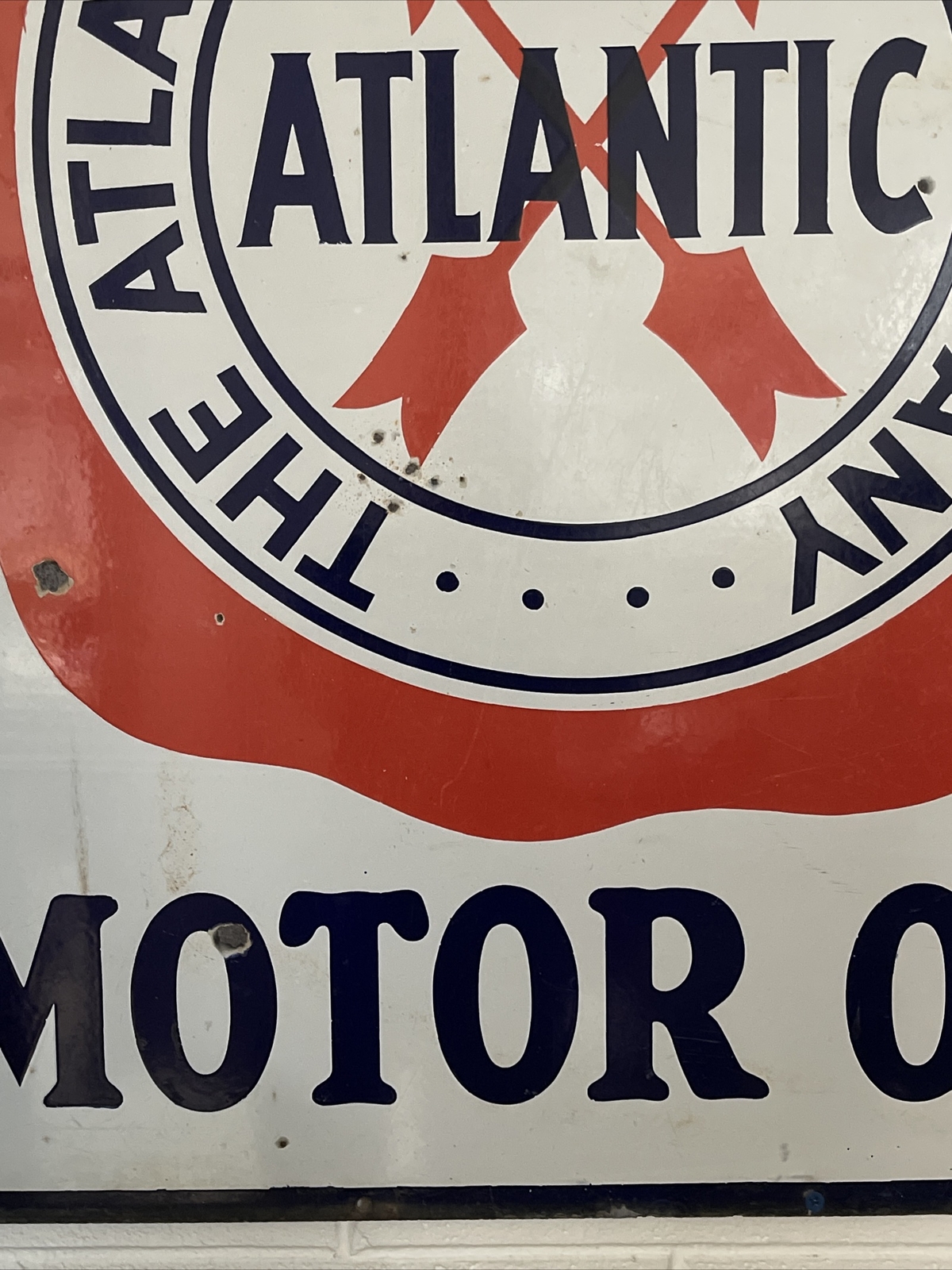 Atlantic motor oil sign eBay