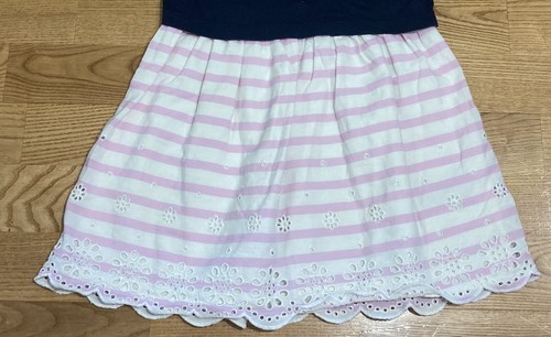 Girls Gap Navy & Purple Striped Dress Size 4 EUC - Picture 3 of 3