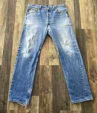 Levi's 501xx Made in USA Vintage Jeans 501-0000 Size W34 L30.5 Distressed READ