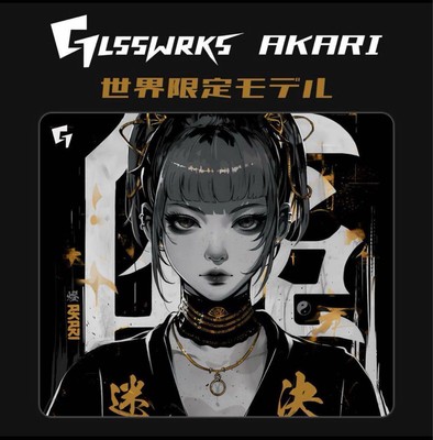 GLSSWRKS Akari Premium Glass Mousepad Gaming Mousepad Gold Ver. jp 