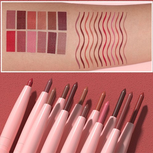 Waterproof Matte Lipstick & Lip Liner Crayon Long-Lasting Lip Liner Pencil B8C8 - Picture 8 of 30