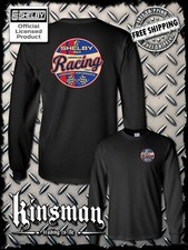 Carroll Shelby Racing Cobra Logo 2-Sided Long Sleeve T-Shirt
