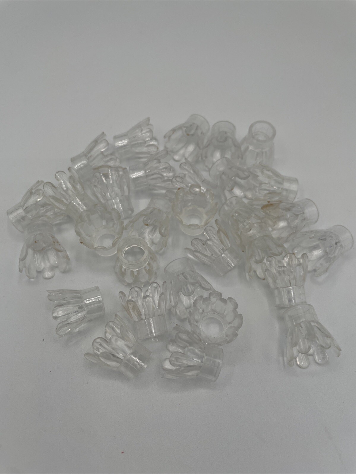 Vtg Tulip Flower Petal String Light Reflector Covers Lot Clear Plastic Xmas-30