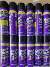 12 CANS SUPER CLEAN 309017 TOUGH TASK CLEANER DEGREASER AEROSOL SPRAY 17oz EACH