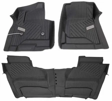 2014-2018 GMC Sierra Crew Cab Front & Rear Floor Liner Package Black OEM GM