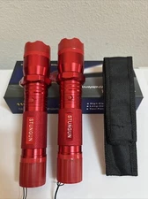 (2)Rechargeable Stun Gun with LED Light - Free Taser Holster
