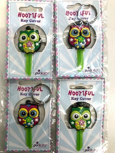 OWLS OR SKULL KEY COVERS DIFFERENT COLOURS PUCKATOR X4 *D74 - Foto 2 di 4