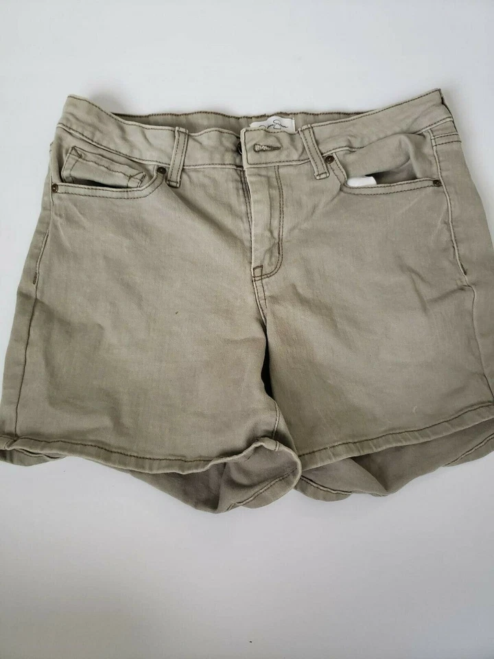 Women's Jessica Simpson Olive Green Jean Shorts Bermuda Regular Size 6 - Image 3 of 4