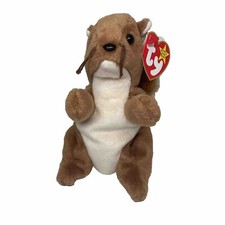 Ty Beanie Baby Nuts The Squirrel Plush Animal 1996 Original with Heart Tag