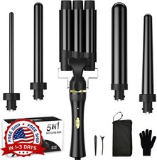 Rizador de pelo 5en1 de rizadores de cer mica intercambiables para cabello largo