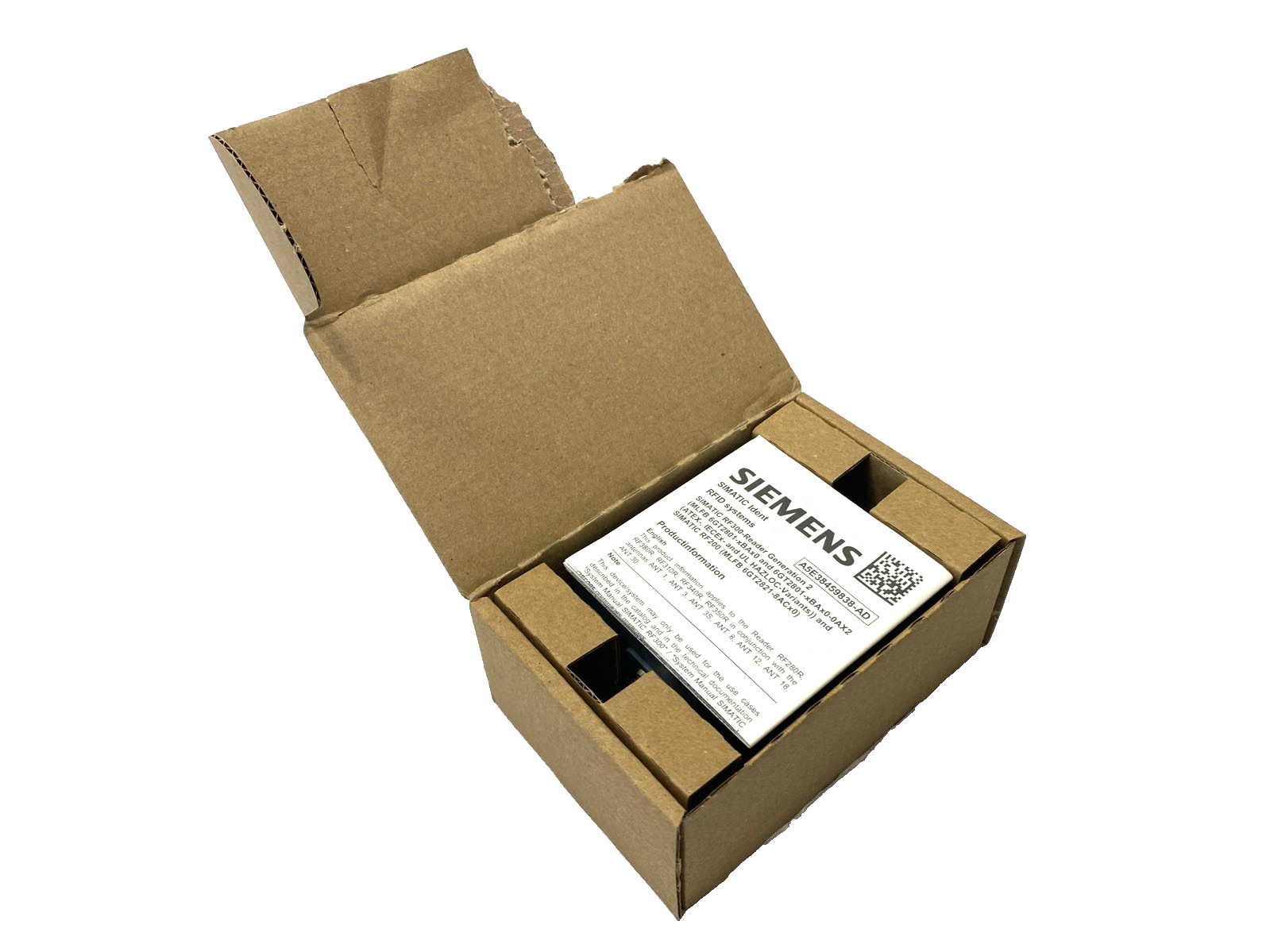 Siemens 6GT2801-2BA10 SIMATIC RF340R Reader M12 8-Pin 75mm x 75mm x 41mm