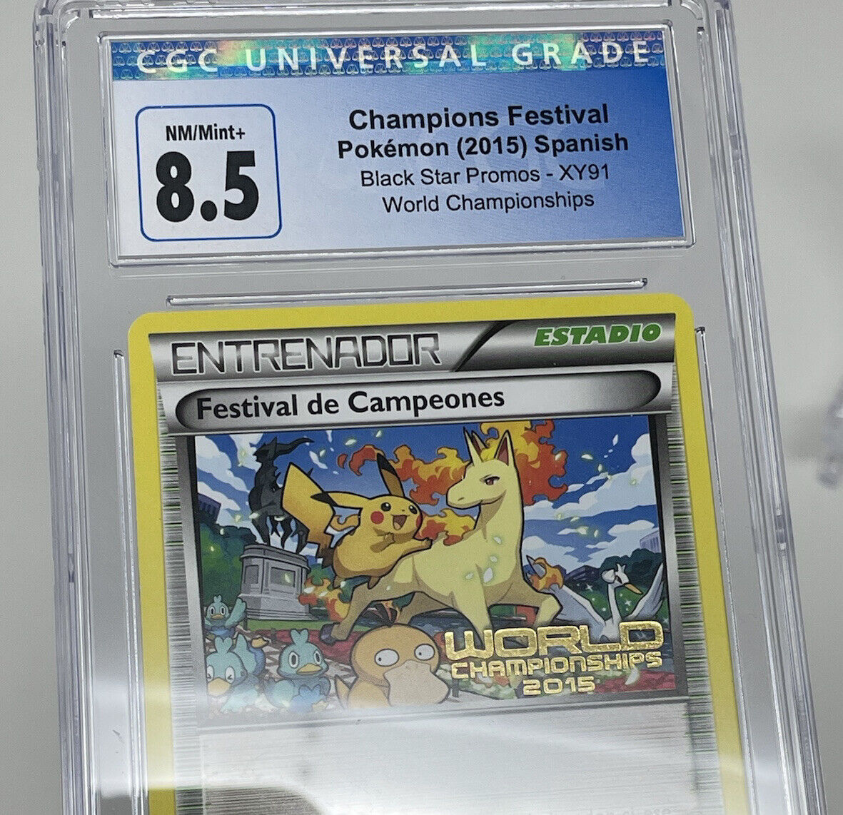 CGC 8.5 Pokemon Champions Festival XY91 Spanish Promo World CGC 8.5 Pokemon Champions Festival XY91 Spanish Promo World