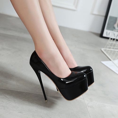 Talons hauts Escarpins Talon mince CM 15 plateforme CM 5 de 35 a 42 elegant - Picture 5 of 8