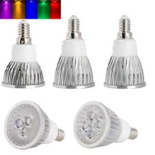 Dimmable LED Spotlight Bulbs Red Blue Yellow Light MR16 GU10 E14 E27 GU5.3 Lamps