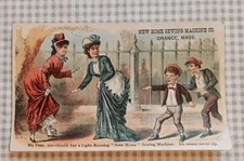 1800s Victorian Trade Card New Home Sewing Machine Company Orange, Mass  