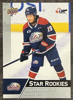 Zayne Parekh Rookie 2022-23 Upper Deck CHL Star Rookies #380 (RC) Calgary Flames
