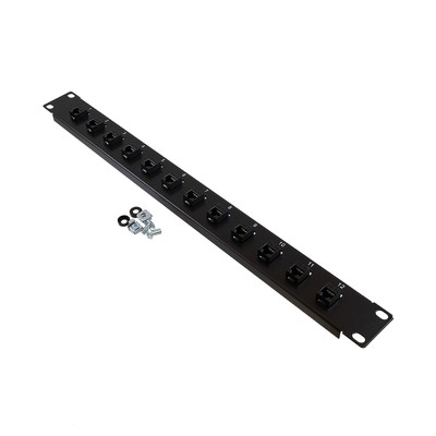 NavePoint 1U (1.75'') 19 Inch Panel with 12 Cat5e Couplers