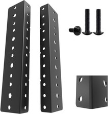 Jingchengmei 4U Rack Rails Kit with Hardware - 2 Pieces 4URR 4U, Black