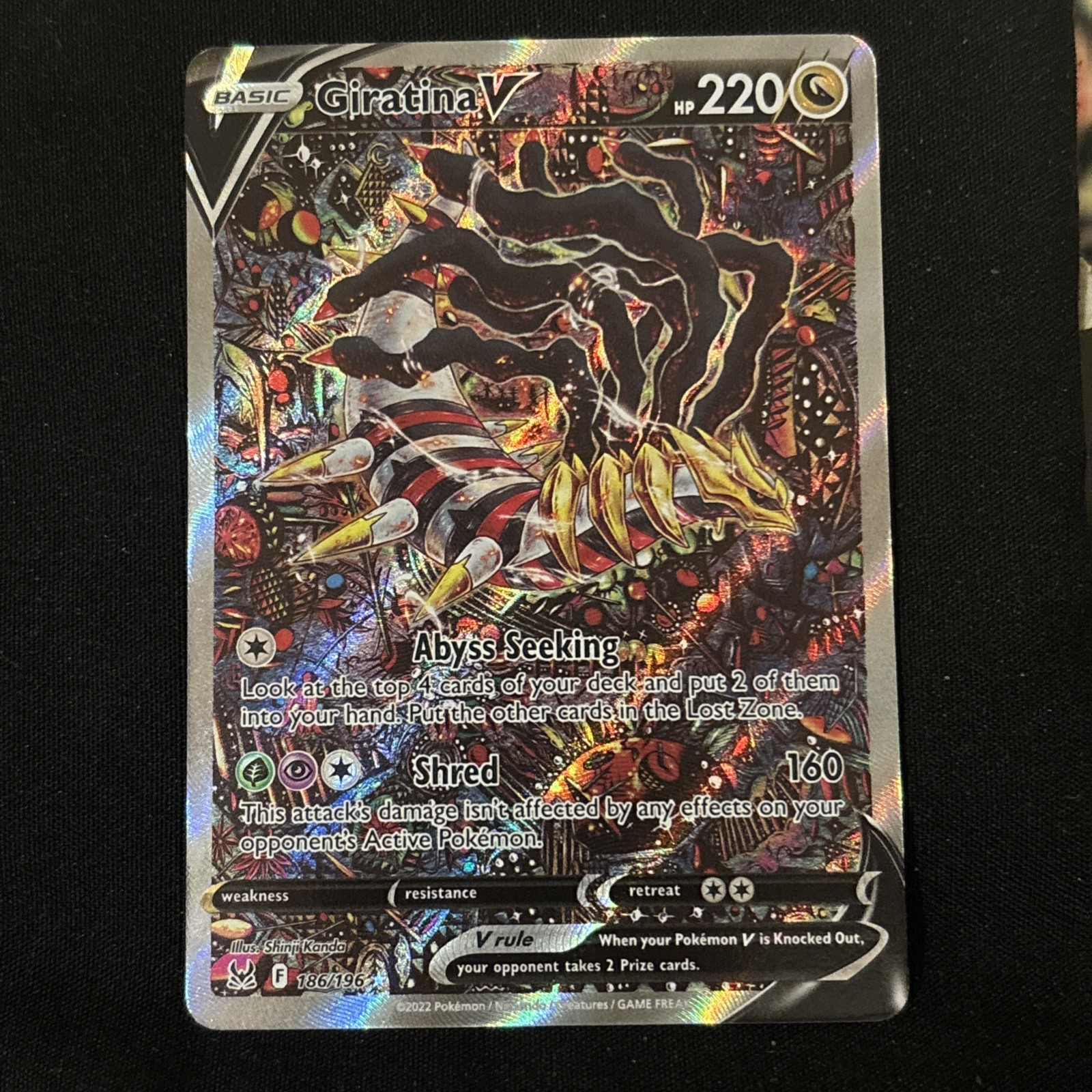 Pokémon Giratina V 186/196 Lost Origin Swsh11 Alternate Full Art Ultra Rare EN