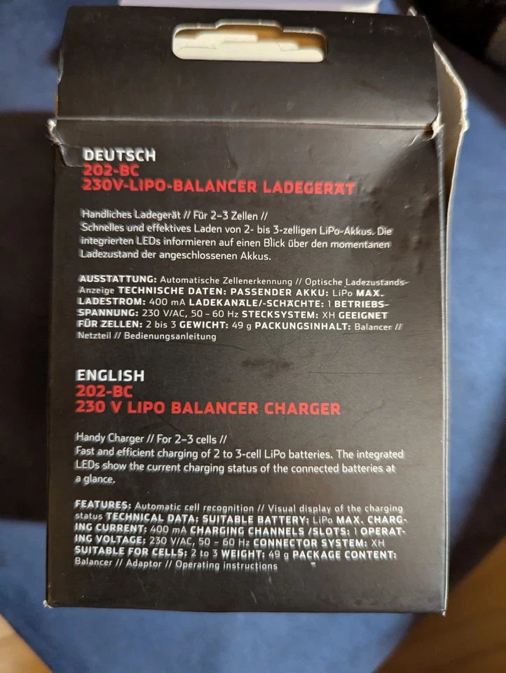 Voltcraft 202-BC LIPO Ladegerät Lithium Akkus Mit Zwei Akkus 890 mAh - Bild 4 von 4