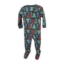 Carter  s Fleece Footed Holiday Sleeper Christmas Trees 24M 2-Way Zipper NEW