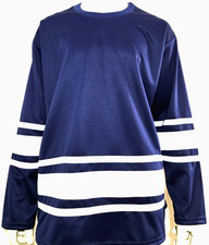 2 Hockey jerseys FOR MEN/WOMEN, NEW, size Large, Navy blue/white, MADE in USA.