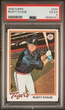 1978 TOPPS #370 RUSTY STAUB PSA 4