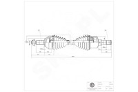 SKV Antriebswelle Vorne Links FüR Ford Mondeo III Turnier 00-07 1314256