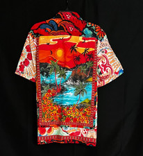 Robert Graham PESCAIA Tropical Sunset Short Sleeve 298 XL NWT Classic Fit XL